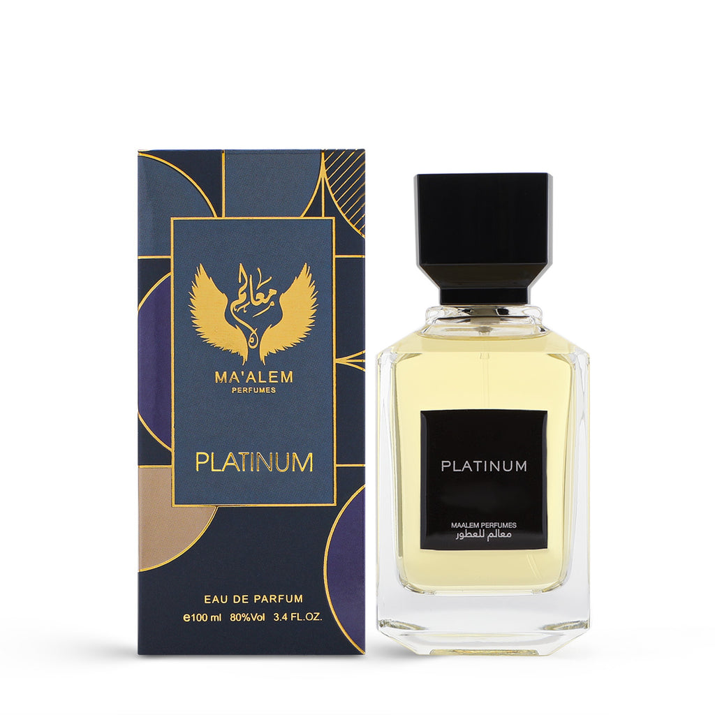 Maalem Perfumes Platinum EDP 100ml Unisex Fragrance French Musk Bakhour Scent