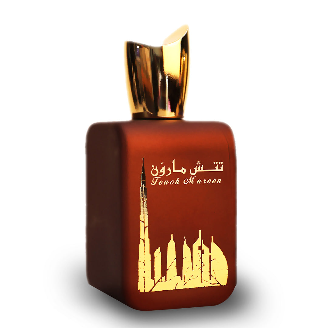 Toush Maroon: Elegant White Vanilla, Orange Blossom, Red Rose Long-Lasting Perfume