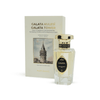 Perfume bottle and packaging of Galata Tower with Galata Tower image on a white background